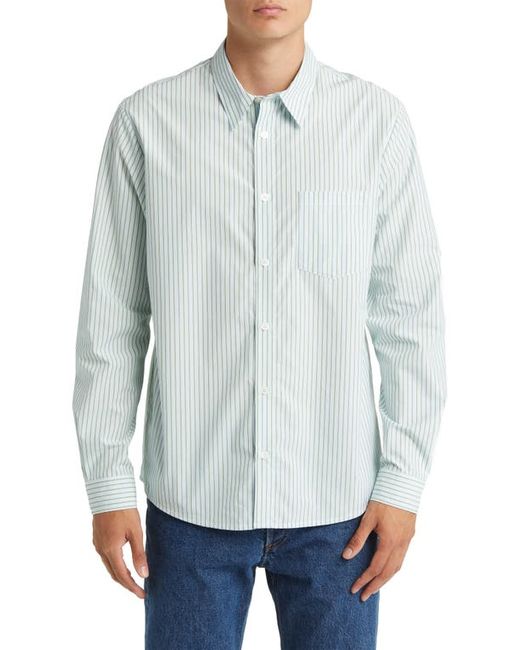 A.P.C. . Clement Stripe Button-Up Shirt in at Large