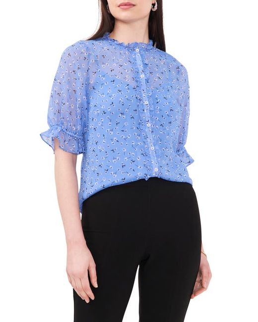 Chaus Floral Ruffle Edge Blouse in at X-Small