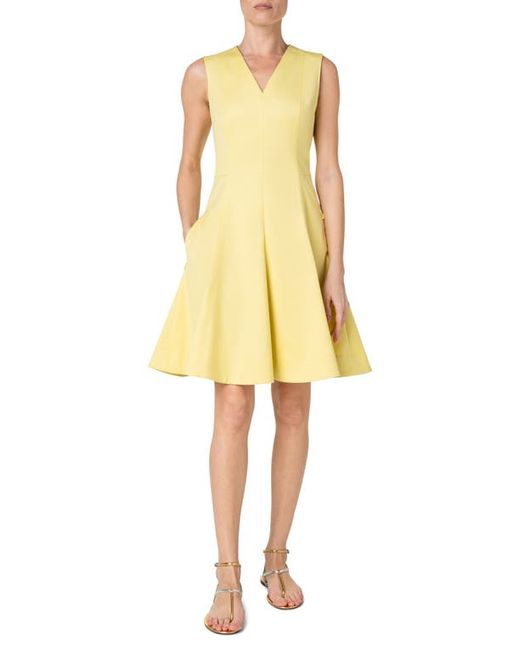 Akris Punto Sleeveless Stretch Cotton Fit Flare Dress in at 2
