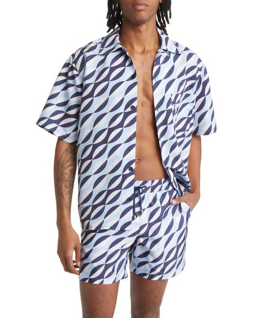 Prince & Bond Luka Print Cotton Button-Up Camp Shirt in at