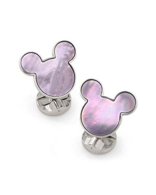 Cufflinks, Inc. Inc. Mickey Mouse Silhouette Mother of Pearl Cuff Links in at