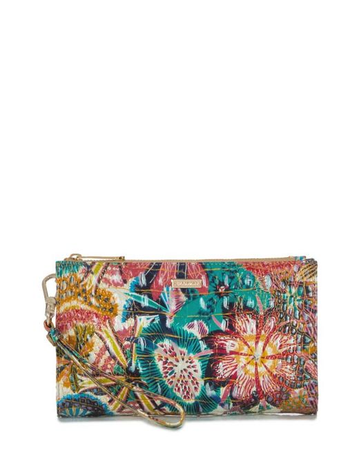 Brahmin Daisy Croc Embossed Leather Wristlet in at