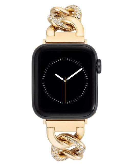 AK Anne Klein 20mm Apple Watch Bracelet Watchband in Gold-Tone at
