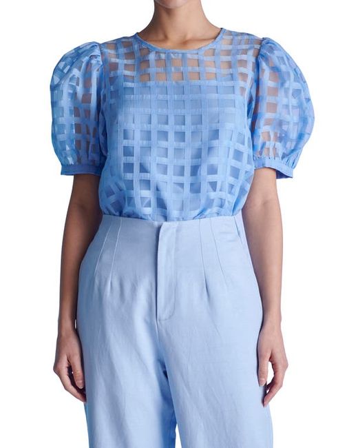 English Factory Windowpane Sheer Top in at