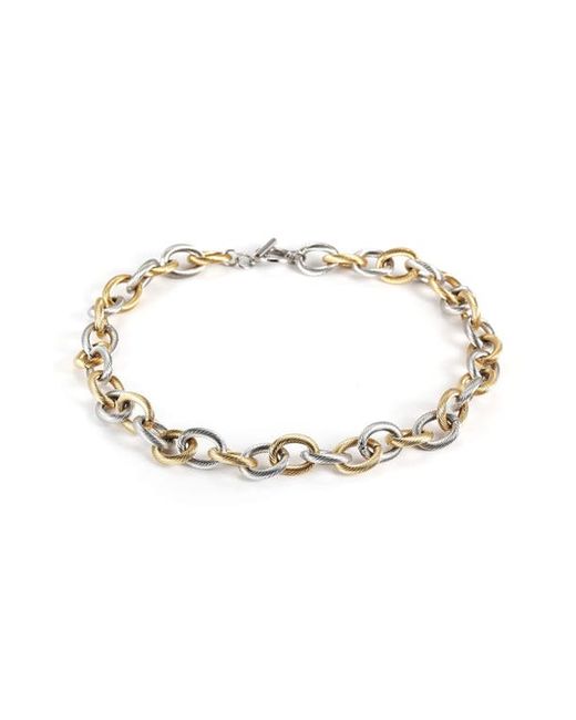 Jane Basch Designs Two-Tone Cable Chain Necklace in at