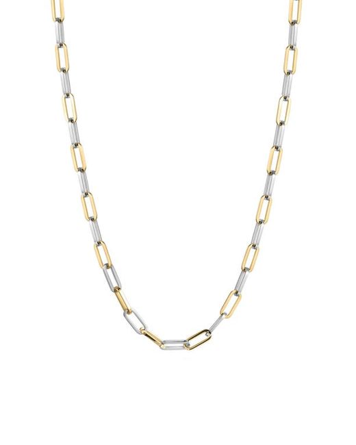 Jane Basch Designs Two-Tone Paper Clip Chain Necklace in at