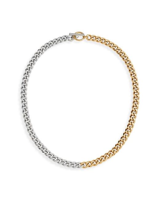 Jane Basch Designs Two-Tone Cuban Link Chain Necklace in at