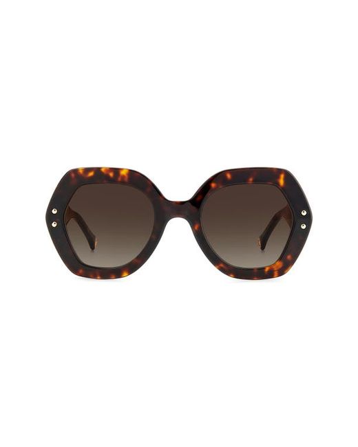 Carolina Herrera 52mm Square Sunglasses in Havana White Gradient at