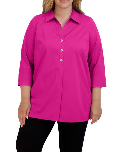 Foxcroft Pamela Non-Iron Stretch Tunic Blouse in at 14W
