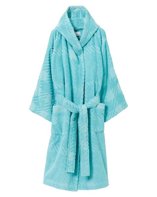 Burberry Mega Check Cotton Terry Cloth Hooded Robe in at