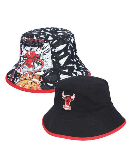 Mitchell & Ness Chicago Bulls Hardwood Classics Shattered Big Face Reversible Bucket Hat at