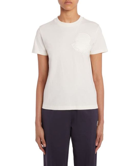 Moncler Logo Embroidered T-Shirt in at Small