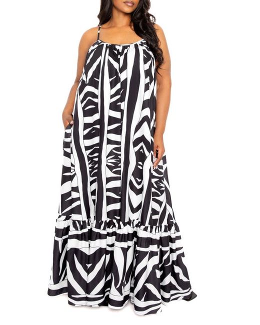 Buxom Couture Animal Print Maxi Dress in at
