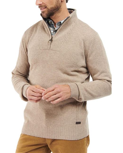 Barbour Nelson Essential Lambswool Quarter-Zip Sweater in at Medium
