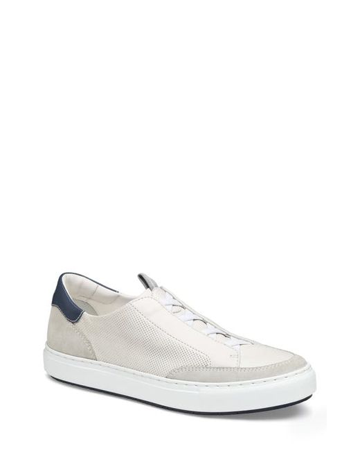 J & M Collection Anson Stretch Water Resistant Sneaker in English Suede/Sheepskin at 9