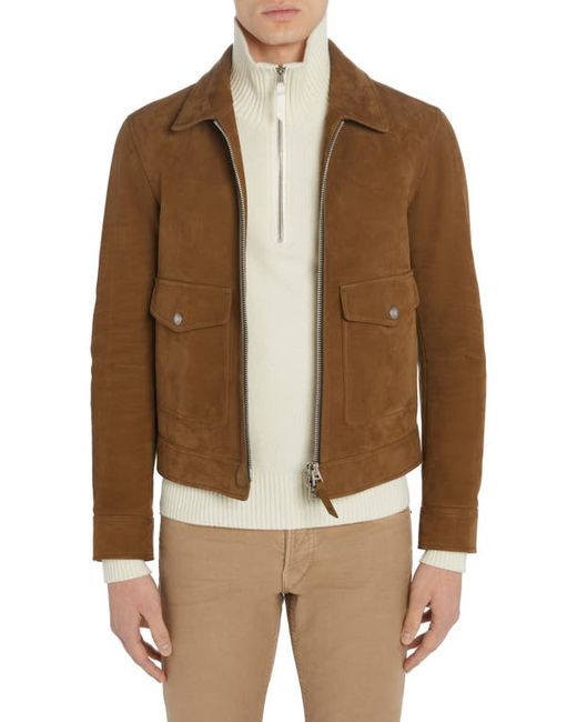 Tom Ford Nubuck Leather Blouson Jacket in at 38 Us