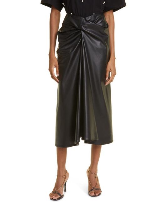 Stella McCartney Altermat Draped Faux Leather Skirt in at 12 Us