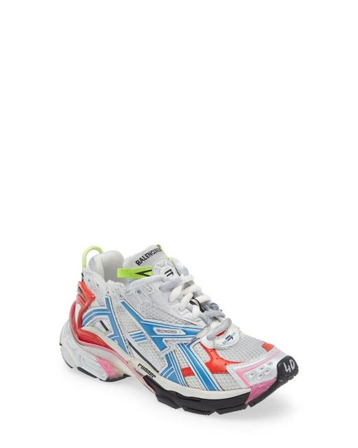 Balenciaga Runner Sneaker in White/Red/Blue at 7Us