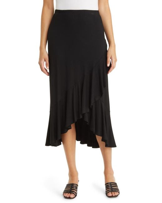 Loveappella Flounce Midi Skirt in at X-Small