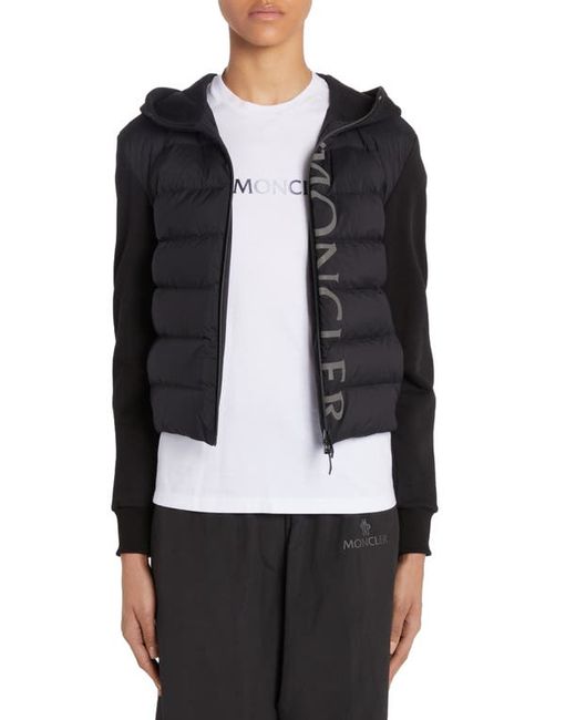 Moncler Quilted Down Knit Hooded Cardigan in at Xx-Large