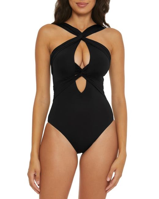 Becca Code Twist One-Piece Swimsuit in at Small