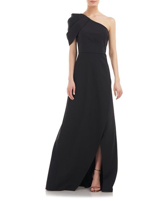Kay Unger Briana One-Shoulder Draped Gown in at 0