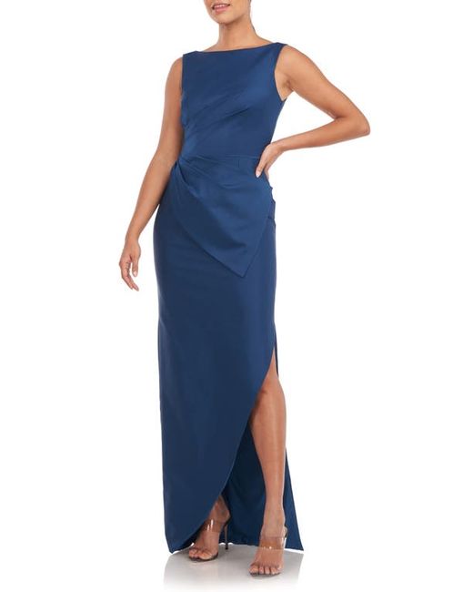 Kay Unger Felix Pleated Waist Column Gown in at 0