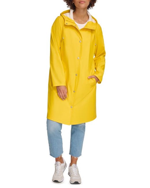 Levi's Water Resistant Hooded Long Rain Jacket in at Medium