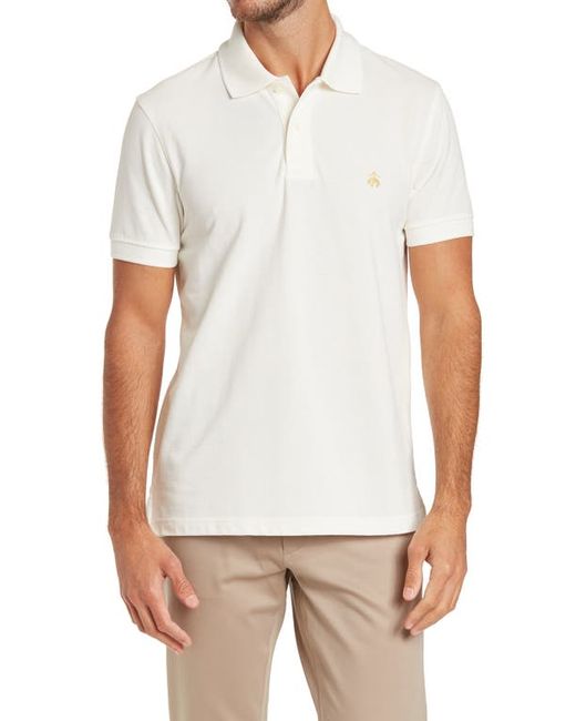 Brooks Brothers Solid Piqué Slim Fit Polo in Ivory/Off at Medium