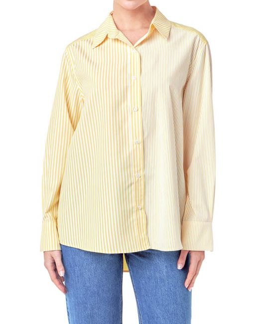 English Factory Stripe Colorbock Button-Up Shirt in at X-Small