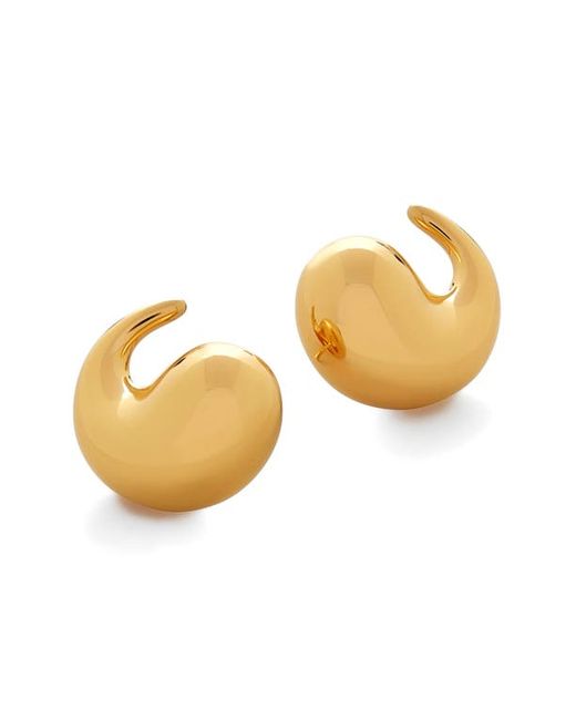 Monica Vinader Nura Wrap Stud Earrings in 18Ct Gold Vermeil/Ster at