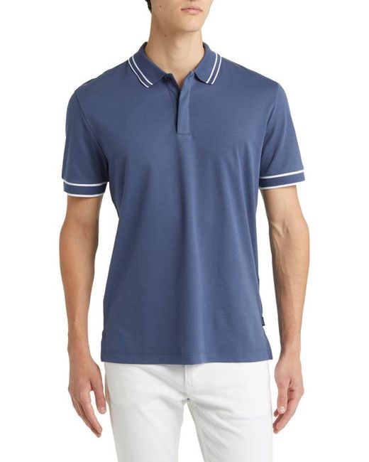 Boss Parlay Tipped Cotton Polo in at Small