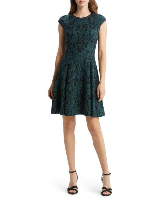 Vince Camuto Jacquard Fit Flare Dress in at 8