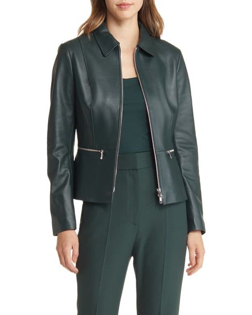 Boss Salomea Leather Jacket in at 0