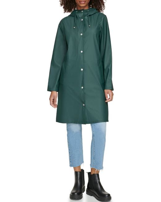 Levi's Water Resistant Hooded Long Rain Jacket in at X-Large