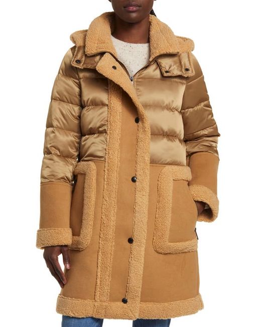 Sam Edelman Faux Shearling Puffer Jacket in at Xx-Small