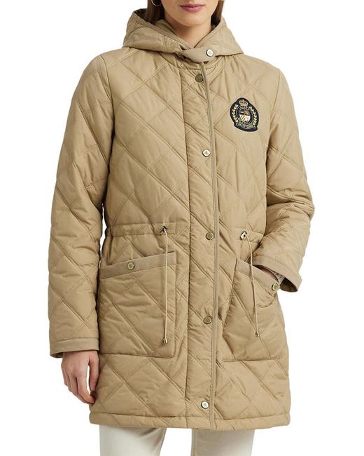 Lauren Ralph Lauren Quilted Hooded Parka in at X-Small