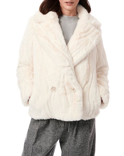 Bernardo Faux Fur Double Breasted Coat in at X-Small