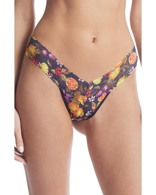 Hanky Panky Print Lace Low Rise Thong in at