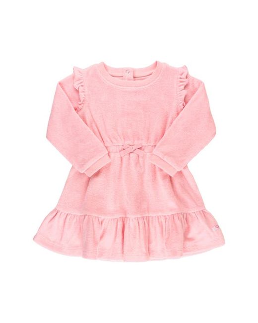 RuffleButts Terry Long Sleeve Dress in at 3-6M
