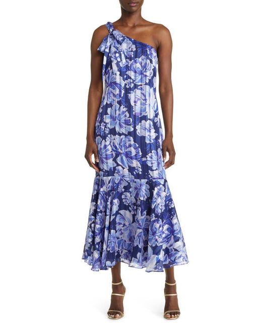 Adelyn Rae Londra Print One Shoulder Maxi Dress in at X-Small
