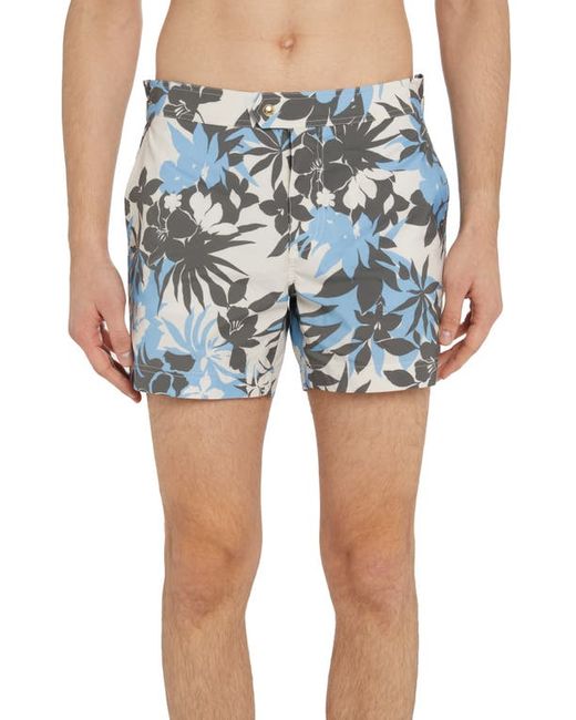 Tom Ford Tropical Floral Compact Poplin Swim Trunks in at 34 Us