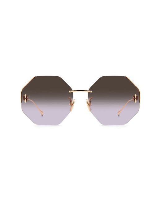 Isabel Marant 60mm Geometric Sunglasses in Rose Gold/Rose Gold at