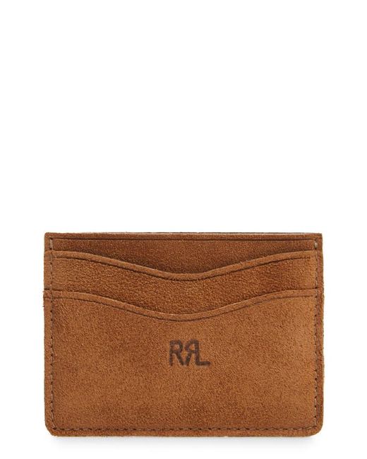 Double RL RRL Suede Cardholder in at