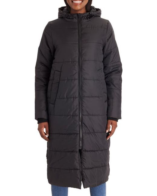 Modern Eternity 3-in-1 Long Quilted Waterproof Maternity Puffer Coat in at X-Small