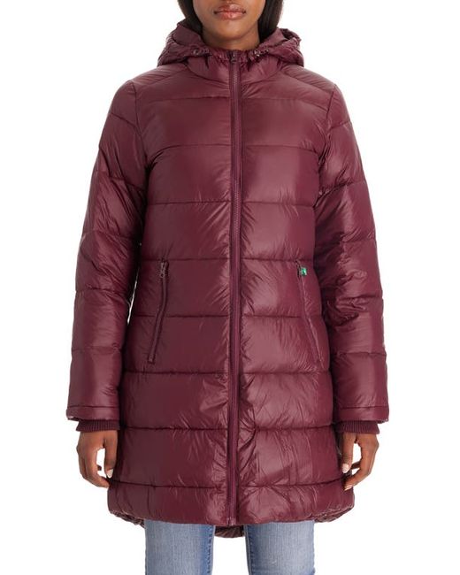 Modern Eternity 3-in-1 Waterproof Quilted Down Feather Fill Maternity Puffer Coat in at Small