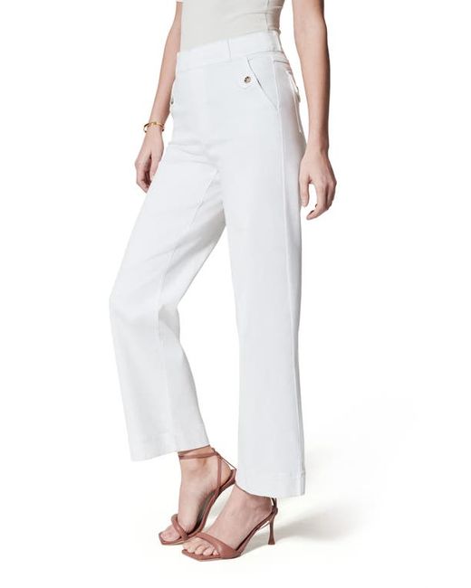Spanx® SPANX Stretch Twill Wide Leg Crop Pants in at Large