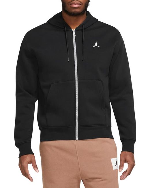 Jordan Essentials Zip Fleece Hoodie in Black at