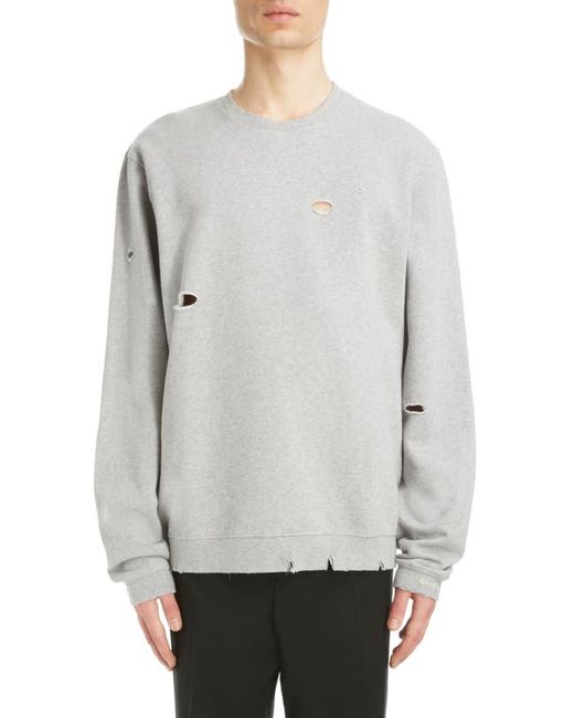 Givenchy Classic Fit Destroyed Crewneck Sweatshirt in at Small