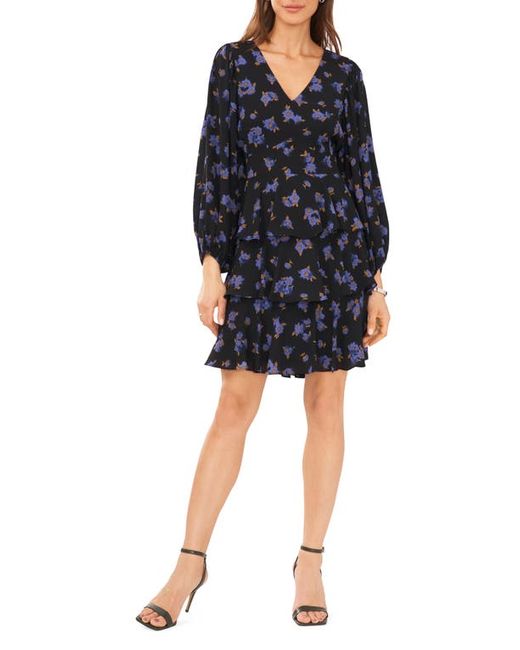 HalogenR halogenr Floral Ruffle Tiered Balloon Sleeve Dress in at Xx-Small